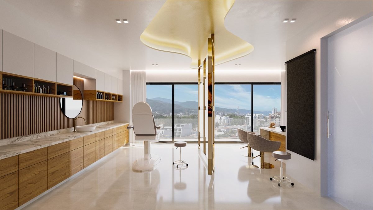 Interior de la clínica Redna Aesthetics en Fluvial Vallarta, Puerto Vallarta